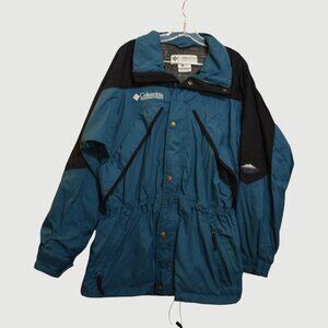 COLUMBIA Sportswear Company Ski Jacket Black-Blue/Turquoise Lining Mesh Men's S